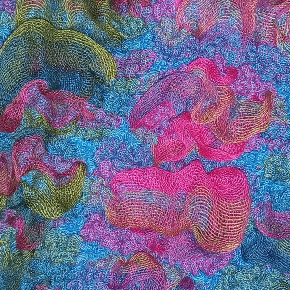 Women's scarf multi colored scarf - Picture 4 of 5